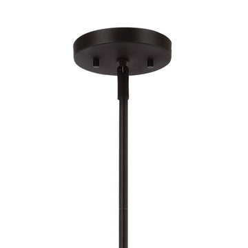 Avery 37.5" Industrial Farmhouse Rustic Iron/Glass Linear LED Pendant - JONATHAN Y